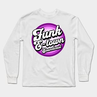 FUNK E-TOWN SOUNDCAST  - Staged Gradient Logo (purple) Long Sleeve T-Shirt